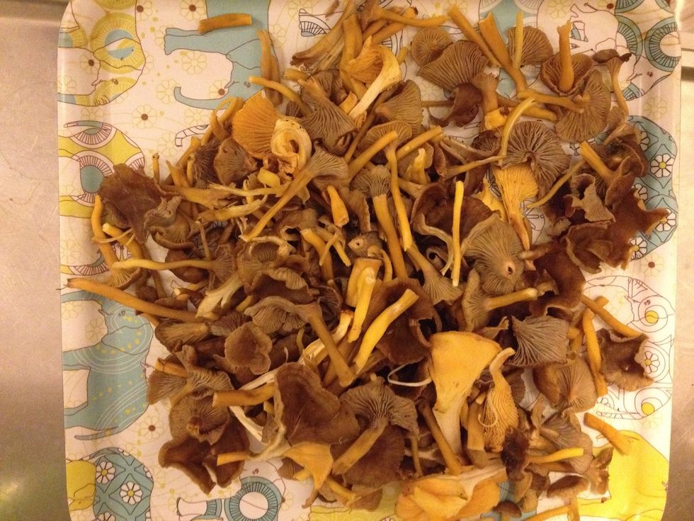 Clean your mushrooms and chop them (not fine).