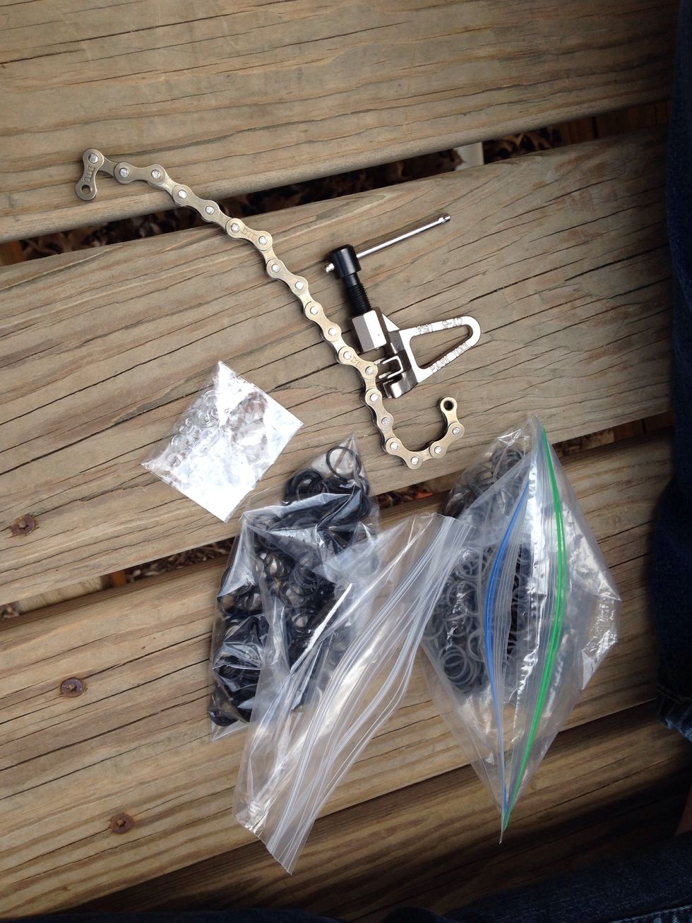 Clean your old bike chain gather your supplies