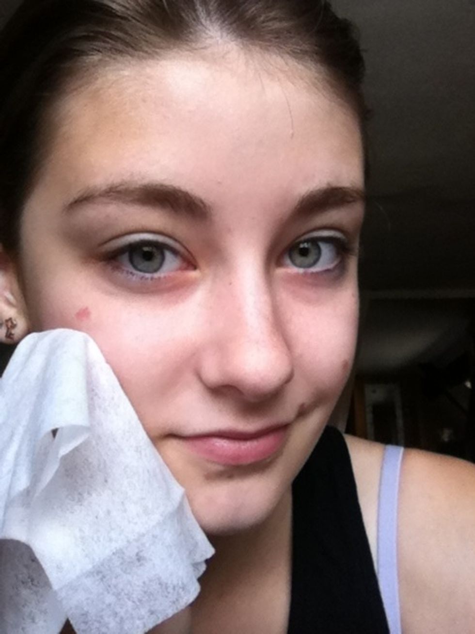 Cleanse your face of all dirt and old makeup!