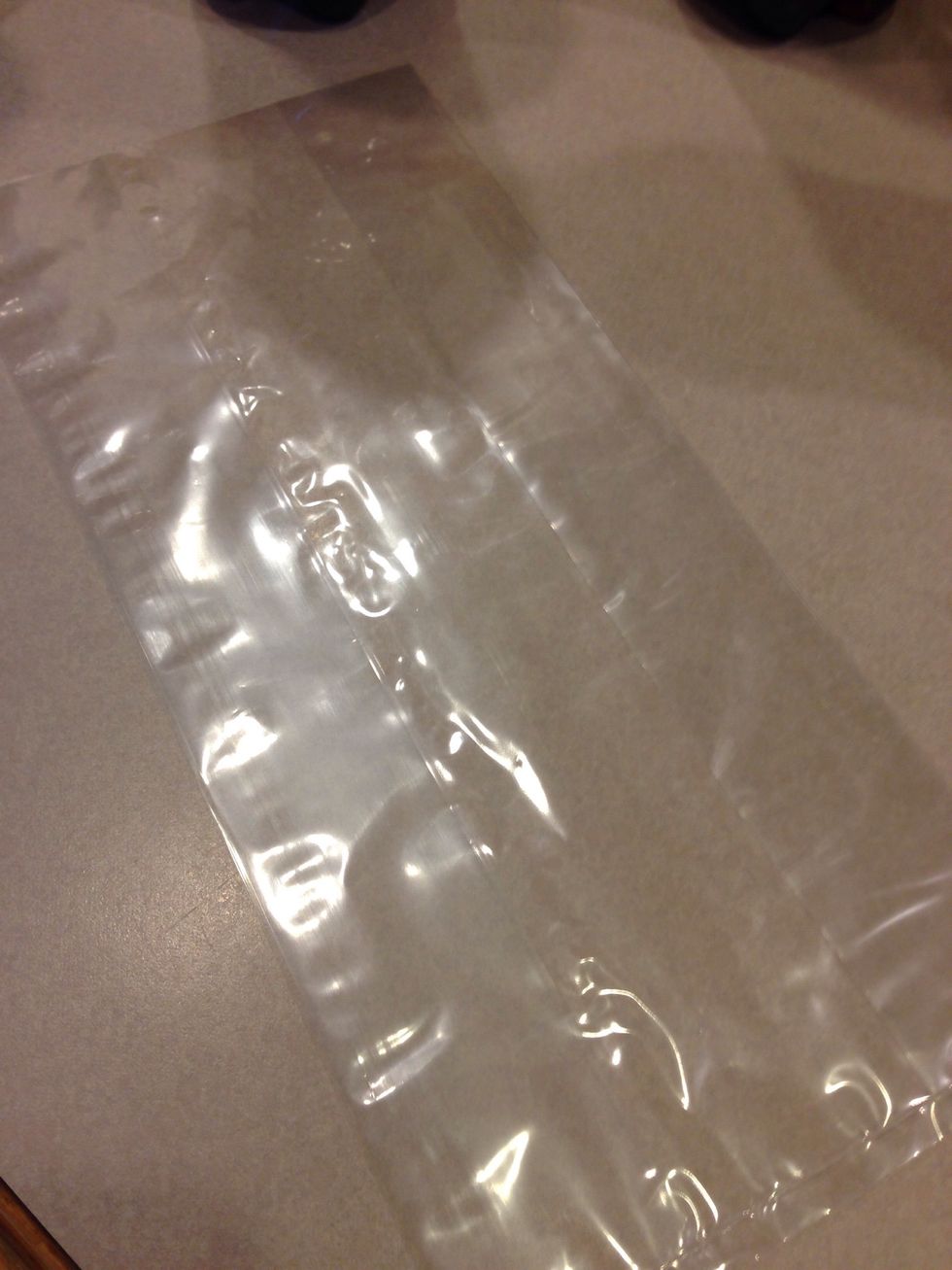 Clear treat bags work best to hold candy. You can order them online or find them at one of the large craft stores.