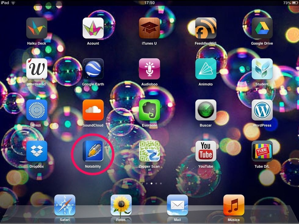 Clica en l'aplicaci\u00f3 "Notability"