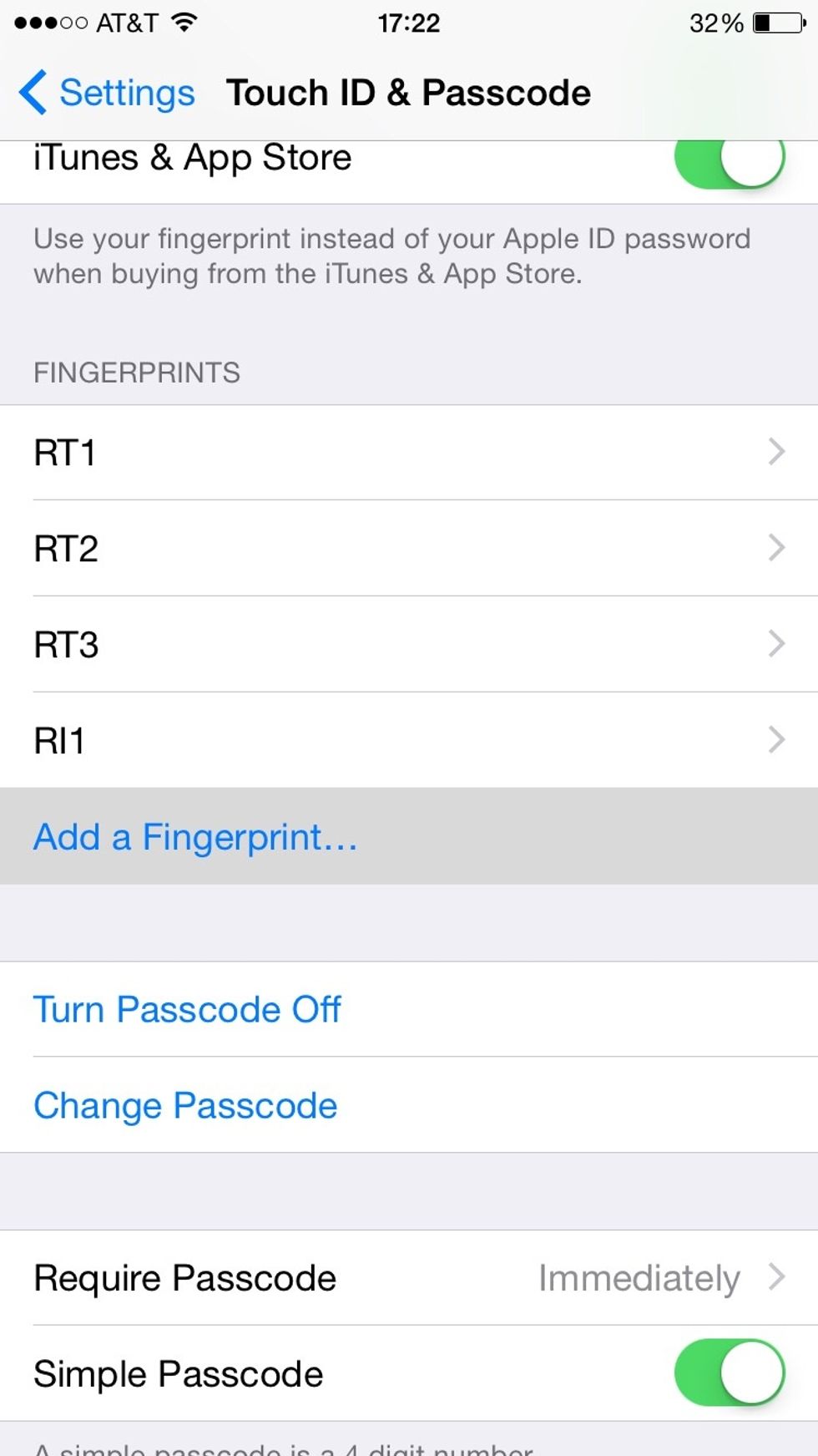 Click Add a Fingerprint