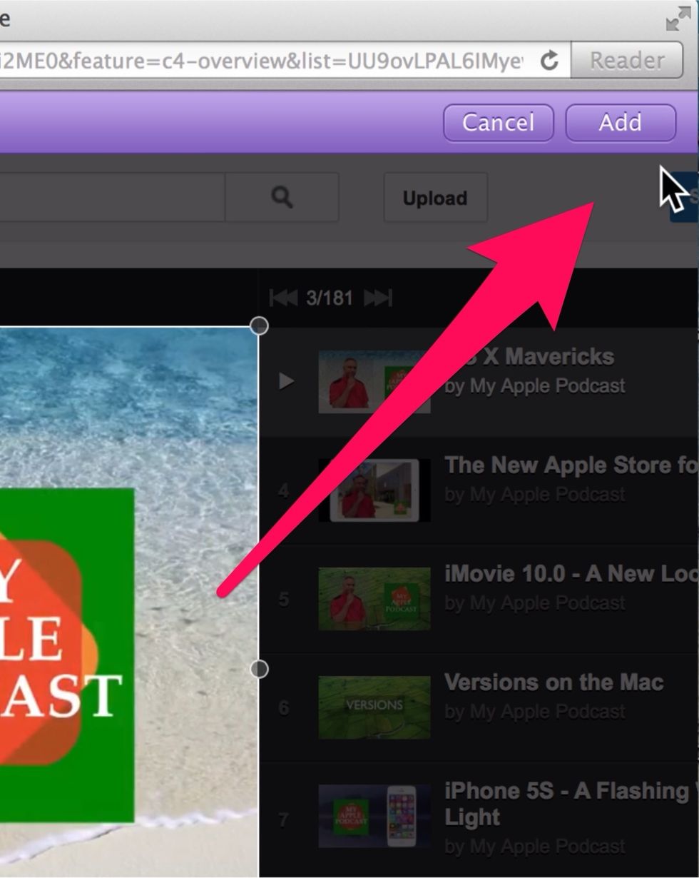 Click "add" in the top right corner.