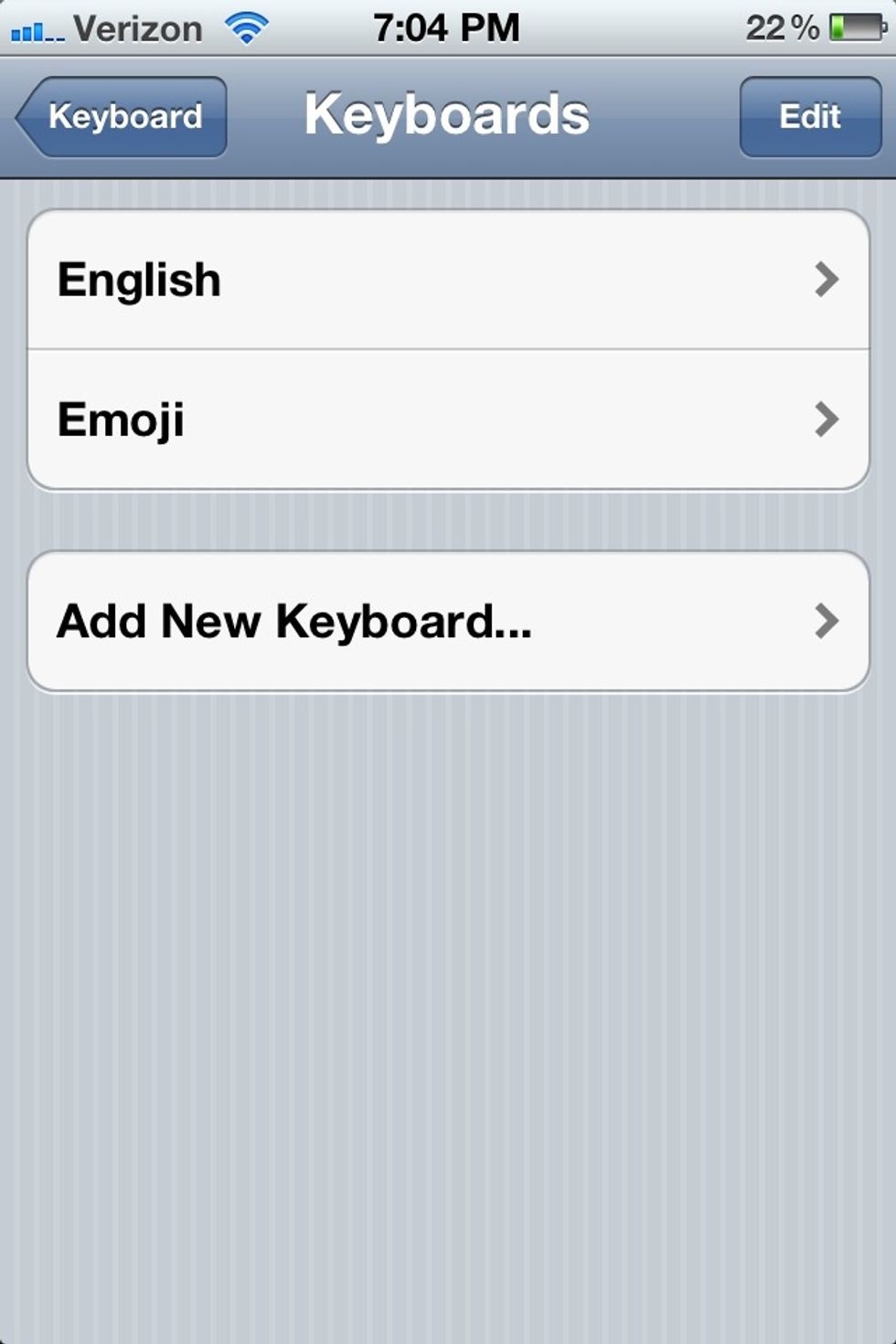 Click add new keyboard