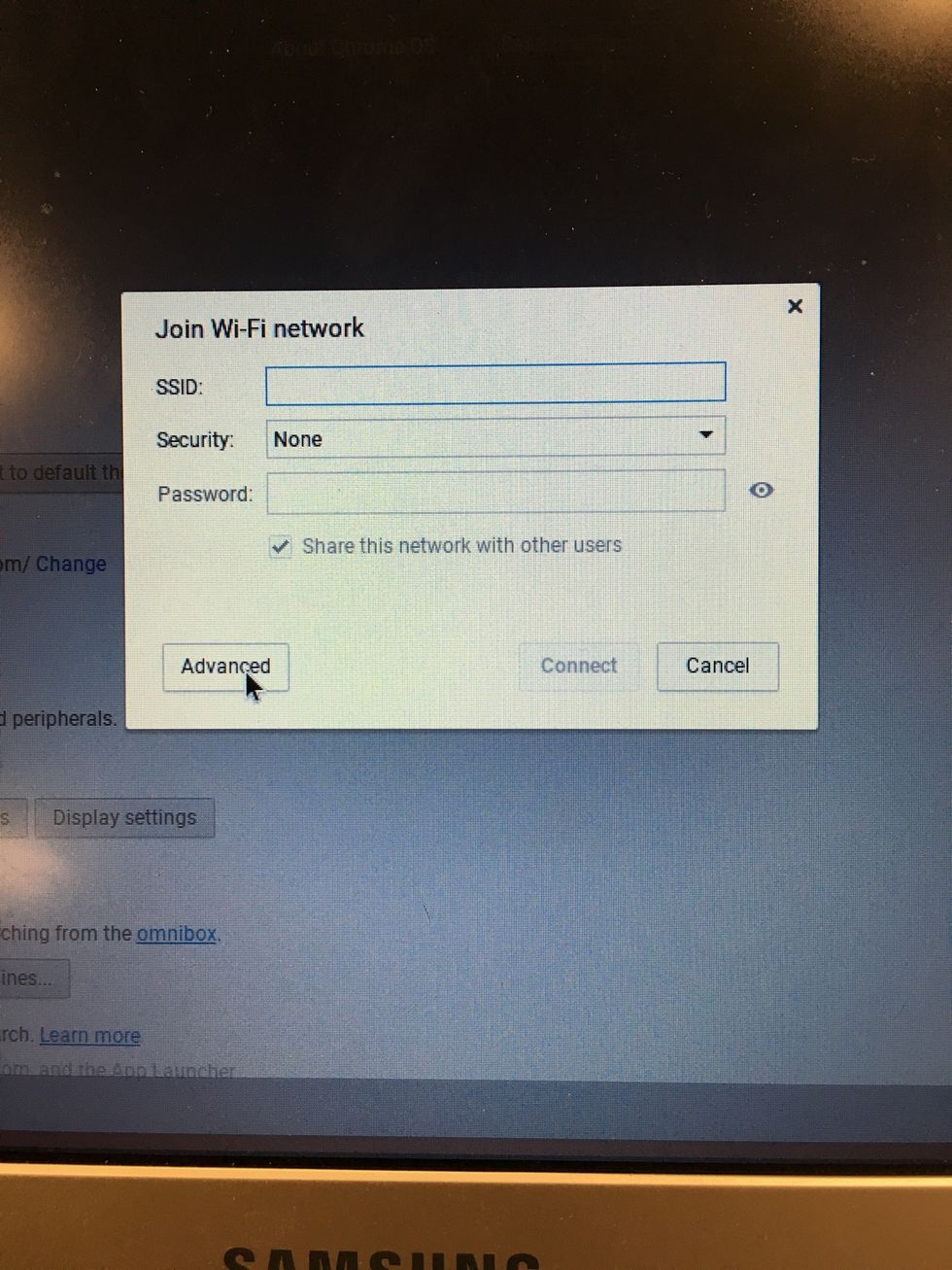Click Advanced.