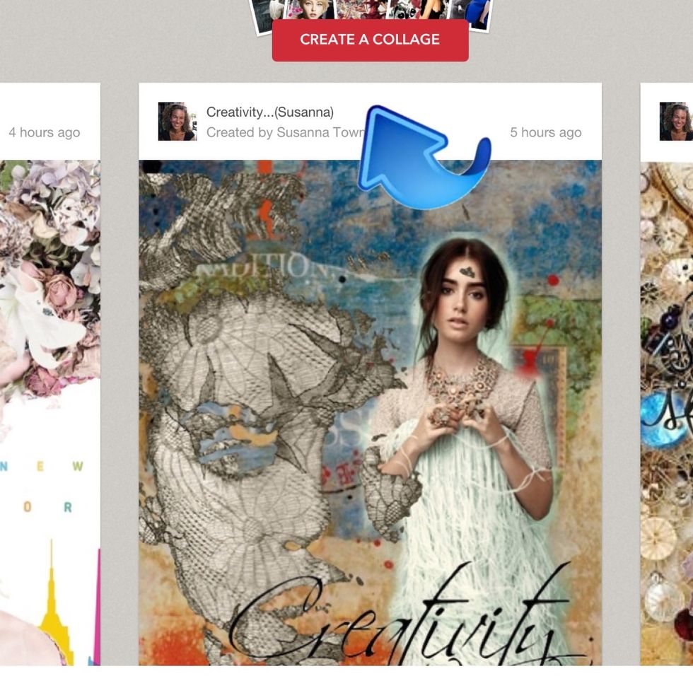 Click "create a collage" to get started.