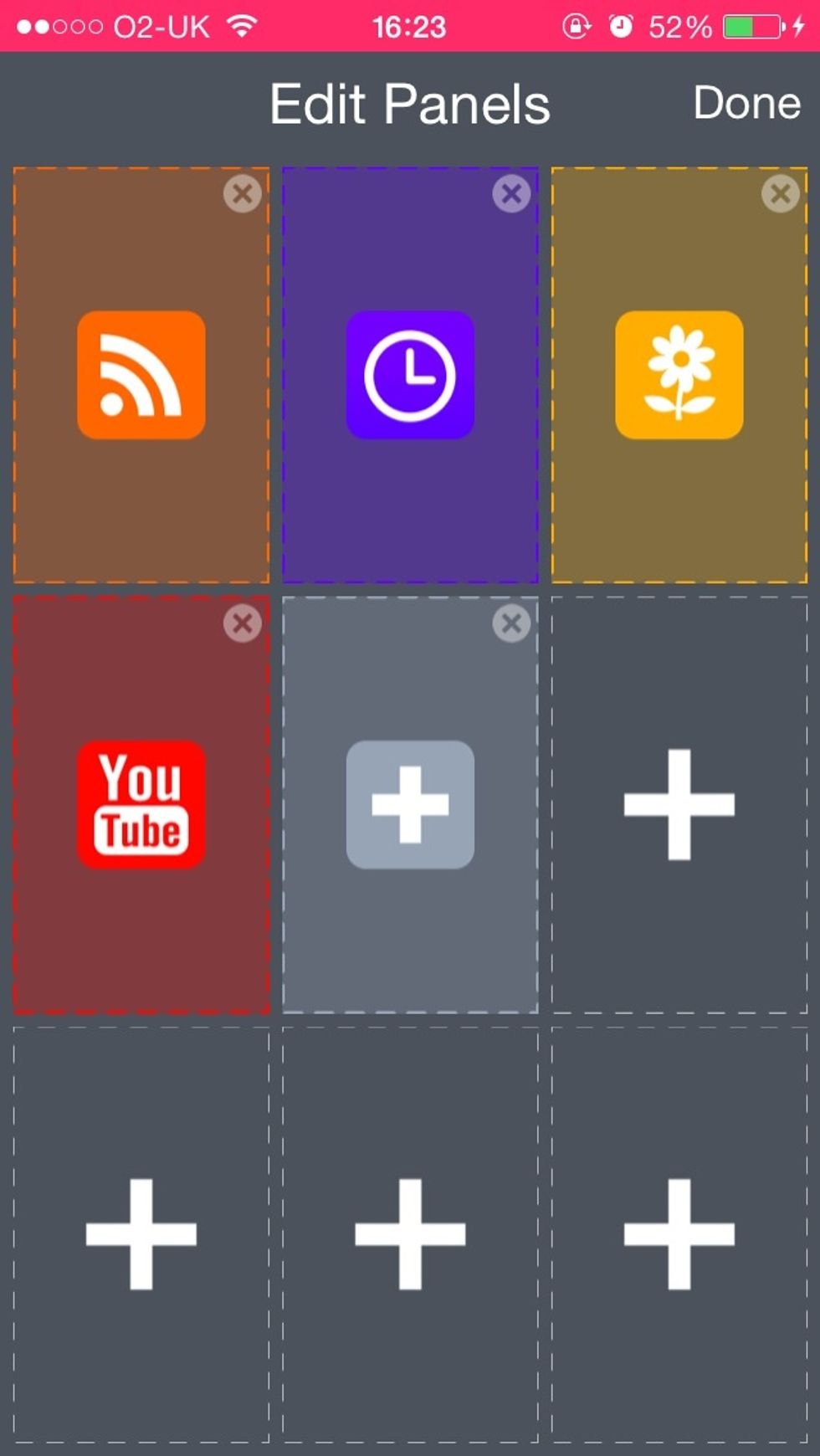 Click done, and then click on the Custom Panel