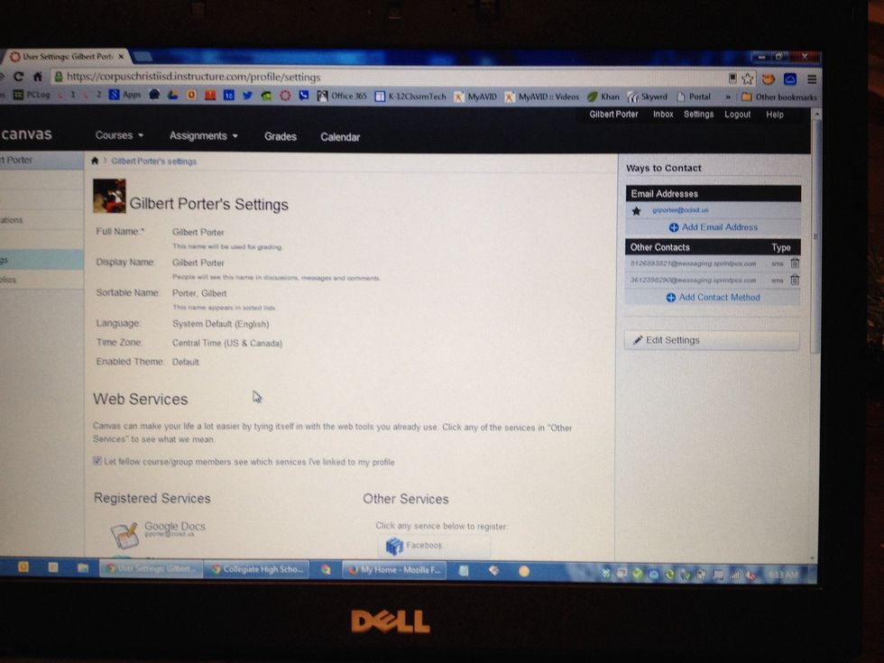 Click Edit Settings on the right.
