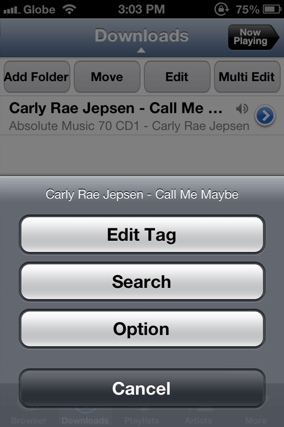 Click edit tag