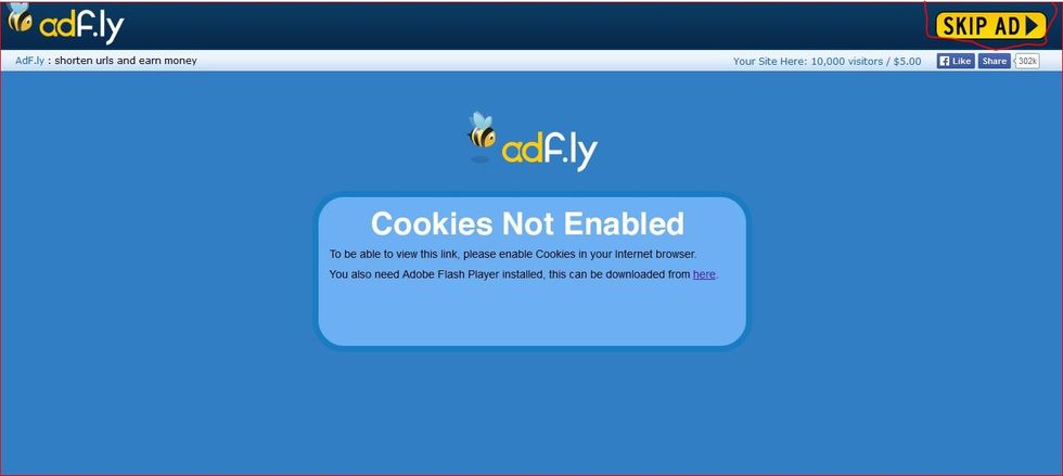 (click for full photo) Now it should say "Skip Ad" click that.