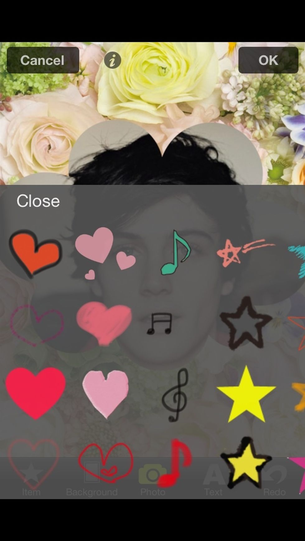 click in objects and add if desired