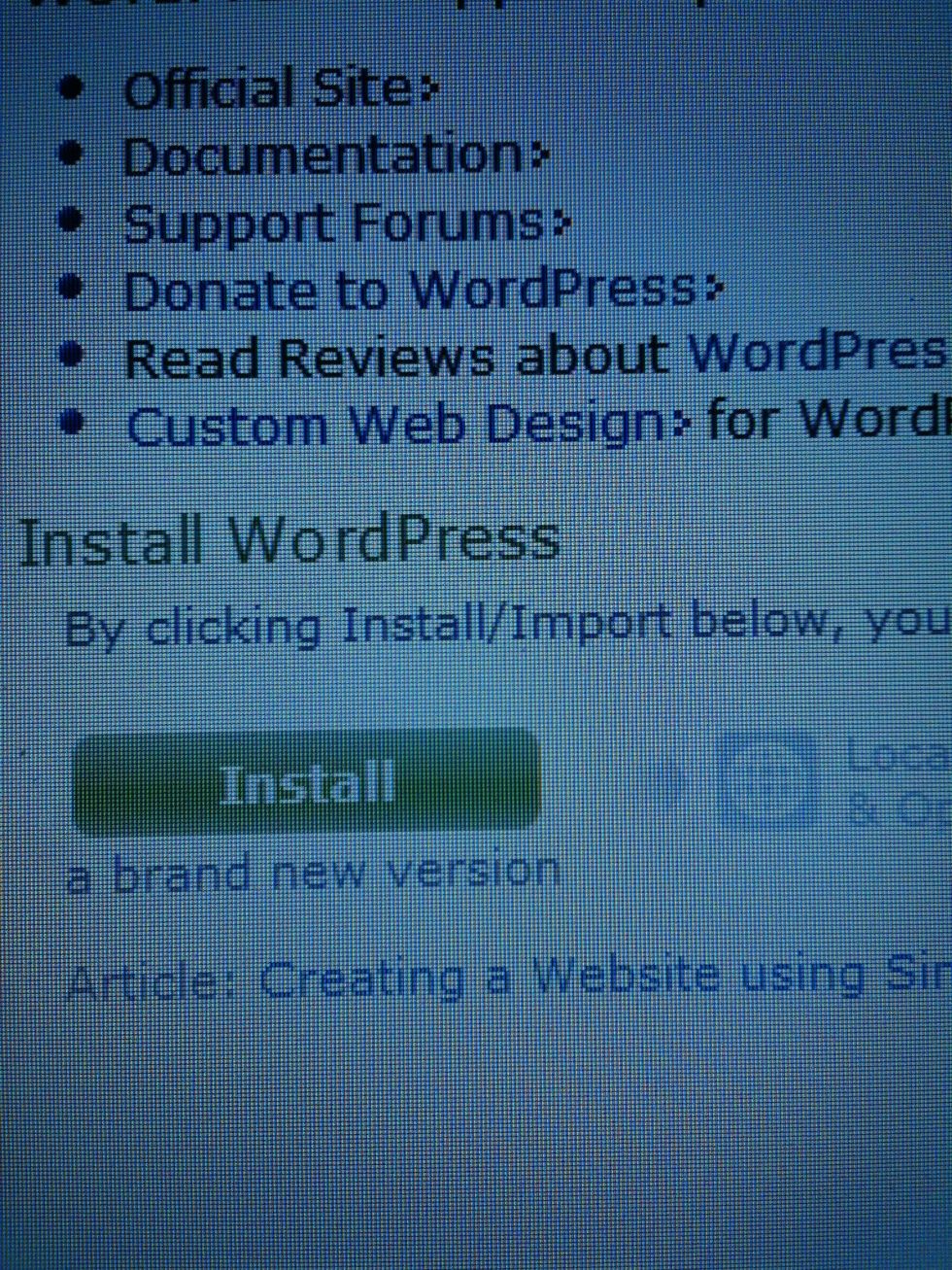 Click install a brand new version.