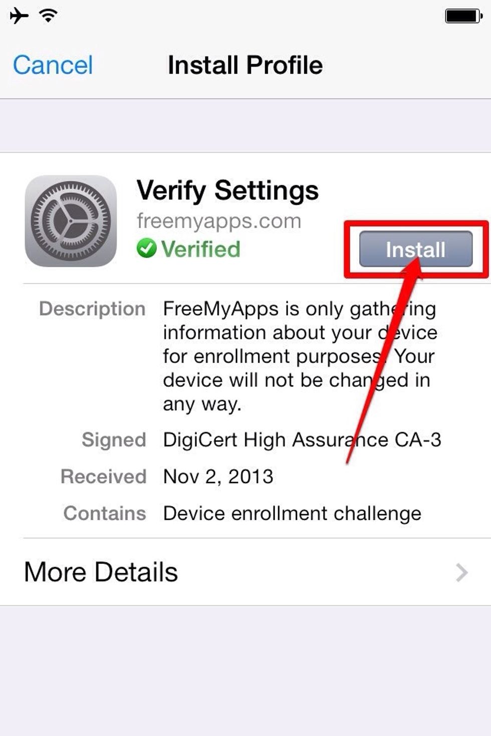 Click "install" .. *it's Safe , don't worry *