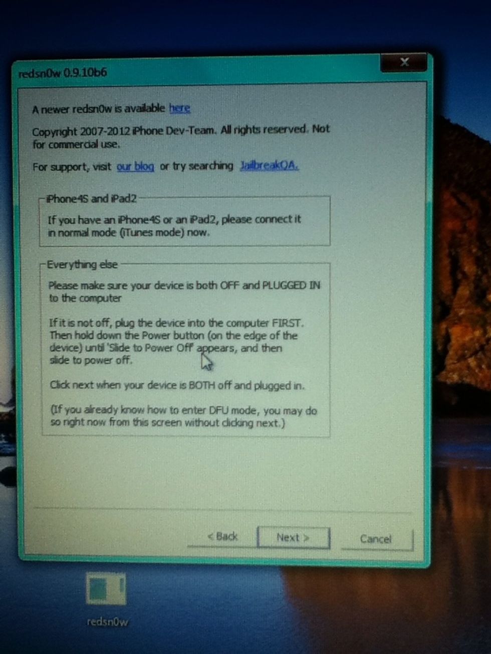 Click Jailbreak then this should Appear