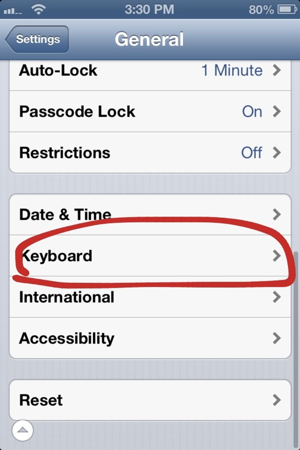 Click keyboard
