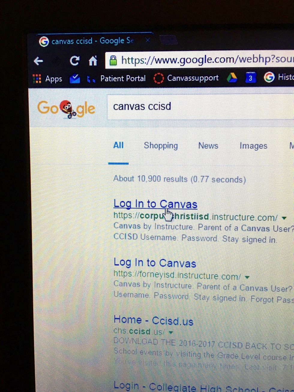 Click Log In to Canvas