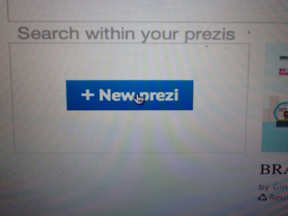 Click 'New Prezi'