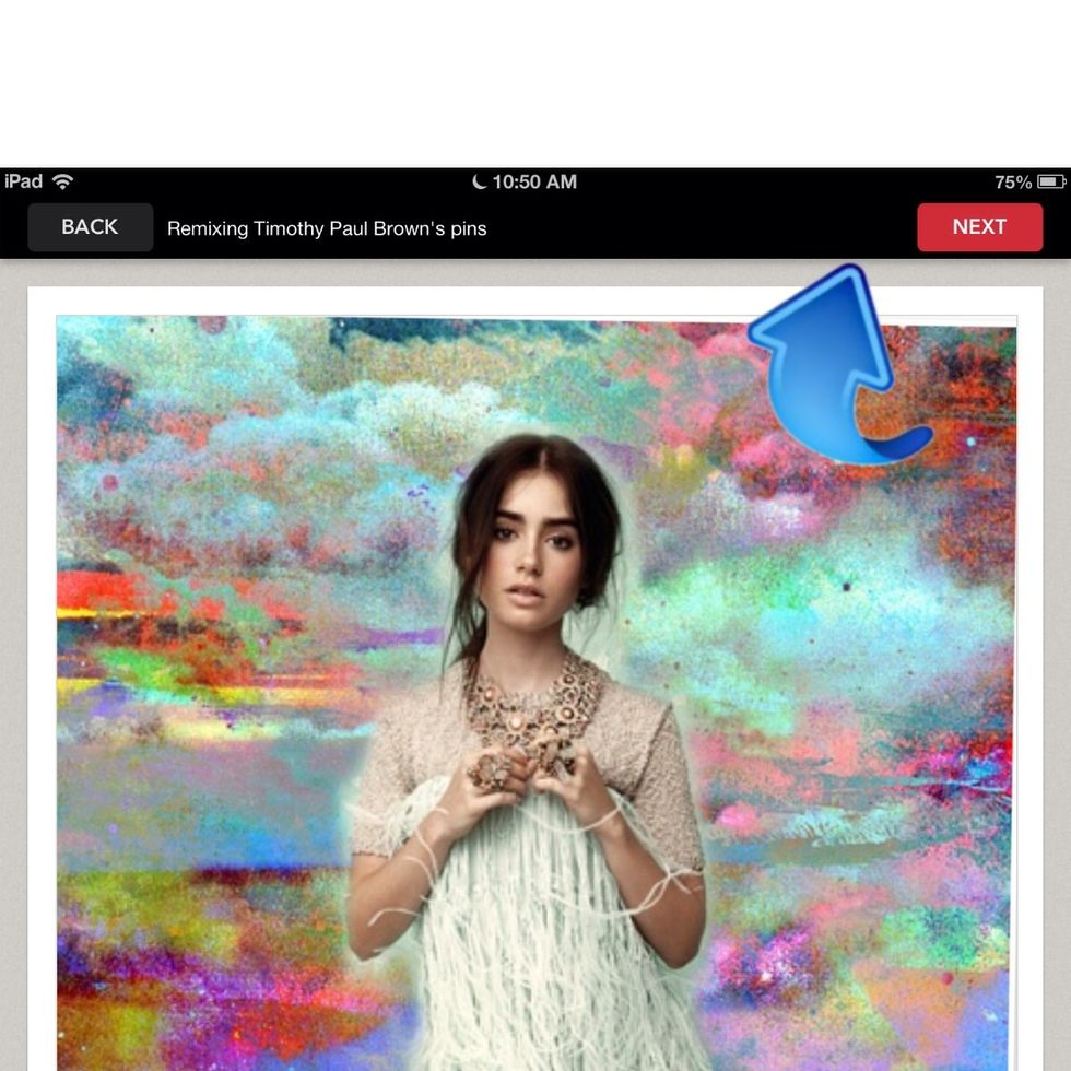 Click next to save your collage. Your collage will show up on the main feed.