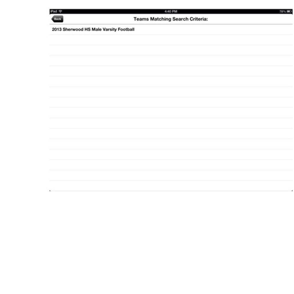 Click on "2013 Sherwood High School Male Varsity Football".
