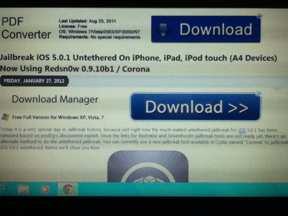 Click on a Link Then Download