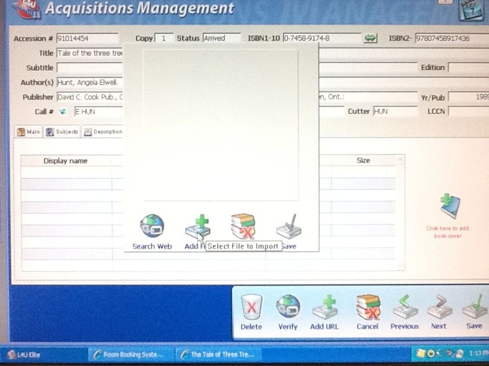 Click on add file to find.