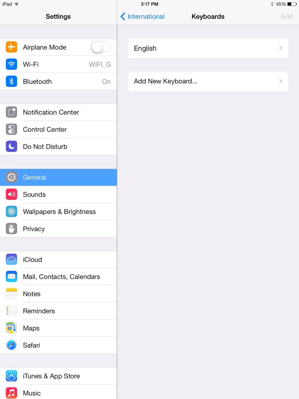 Click on add new key board