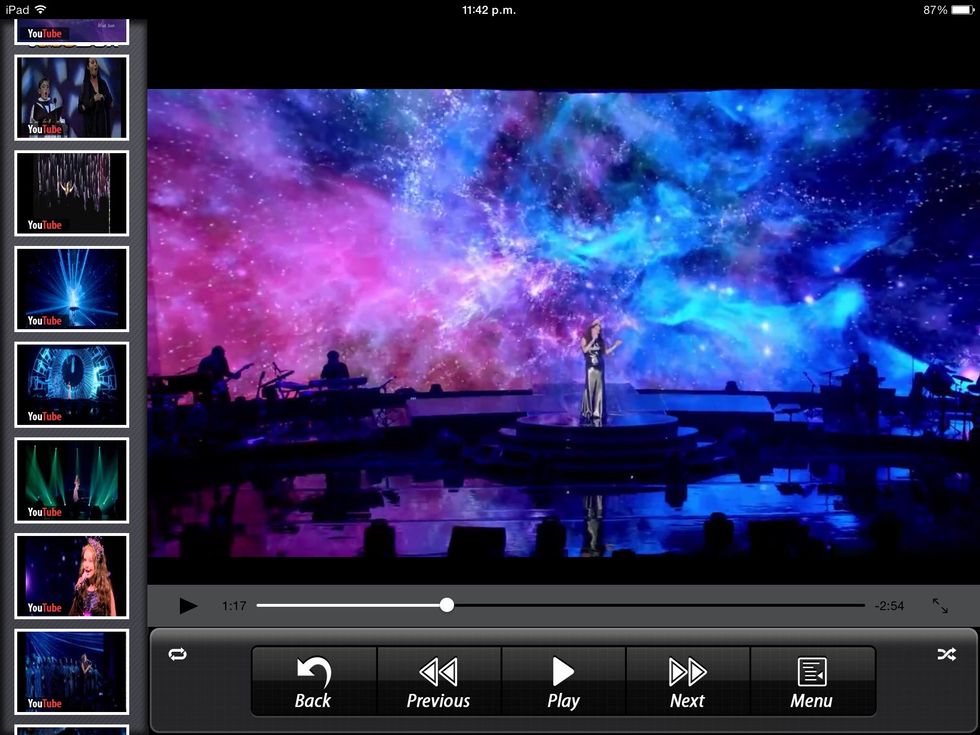 Click on any of your cached videos, and you can watch it, even if you don't have an Internet conection.