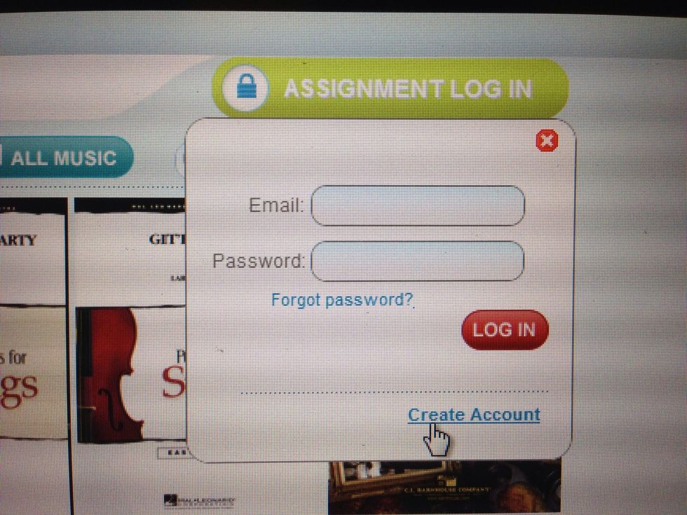 Click on "Assessment Log In" and click "Create Account"