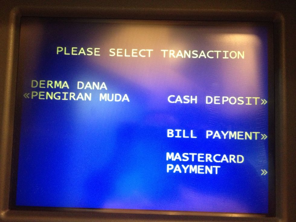Click on "Cash Deposit"