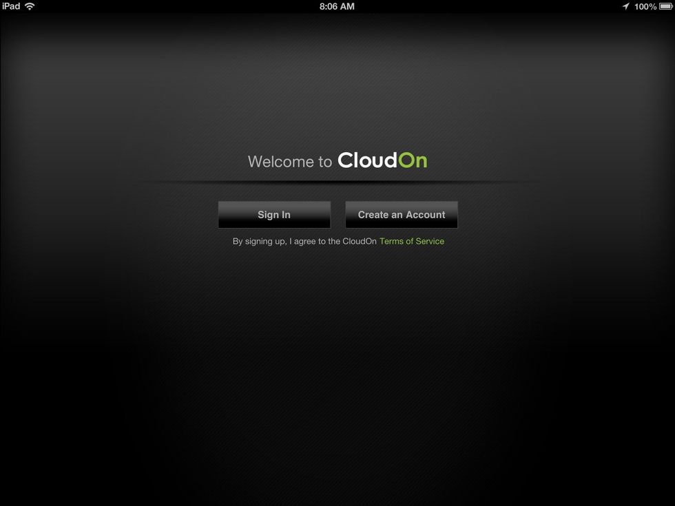Click on Create an Account the first time.