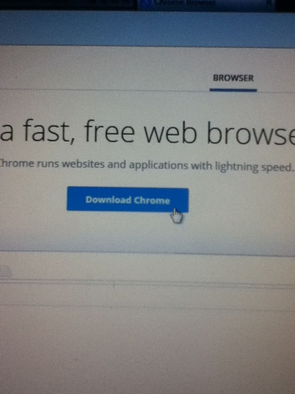 Click on download chrome