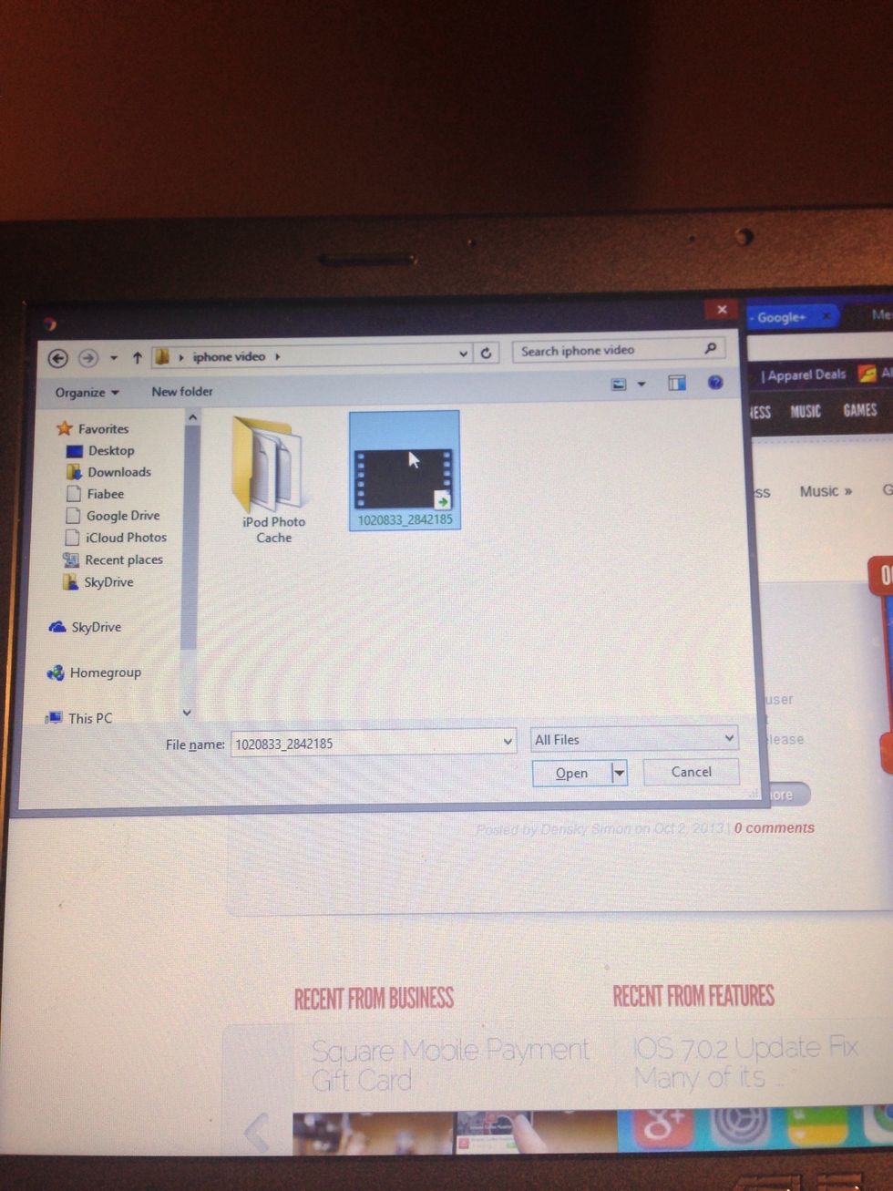 Click on it and press open