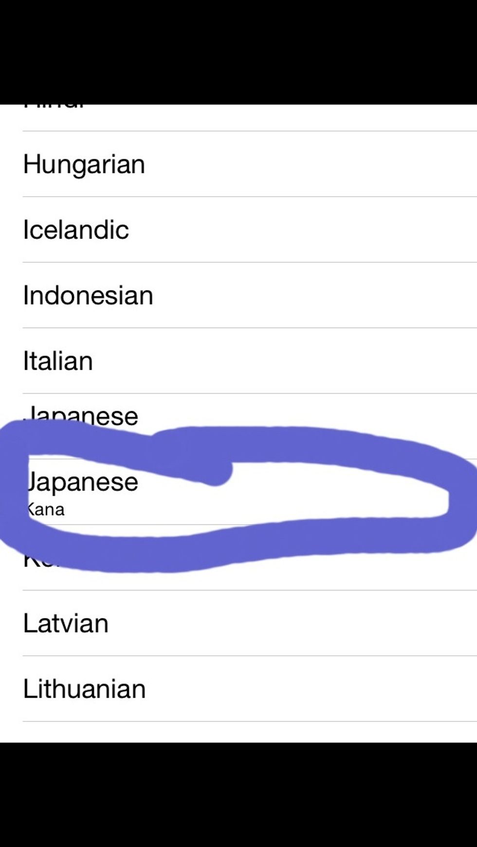 click on Japanese - Kana