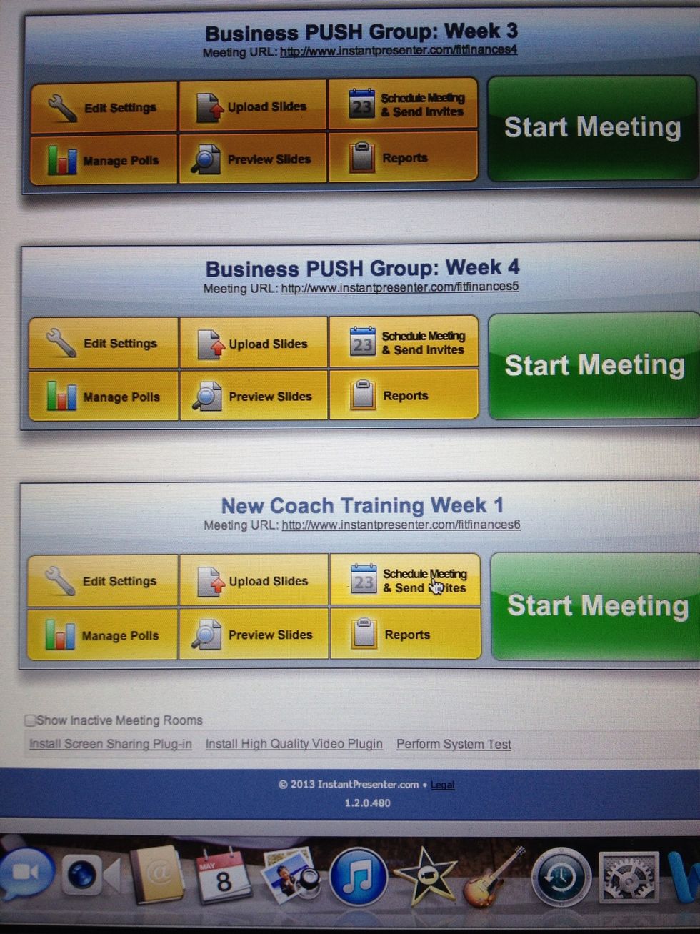 Click on Schedule meeting & Send invitations