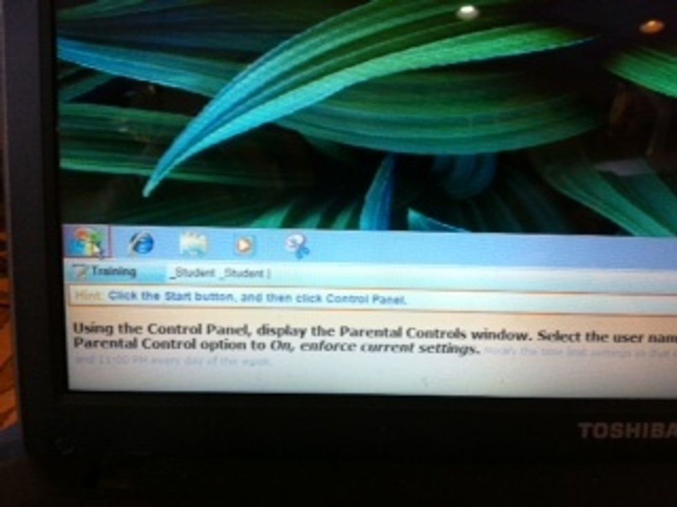 Click on Start Button