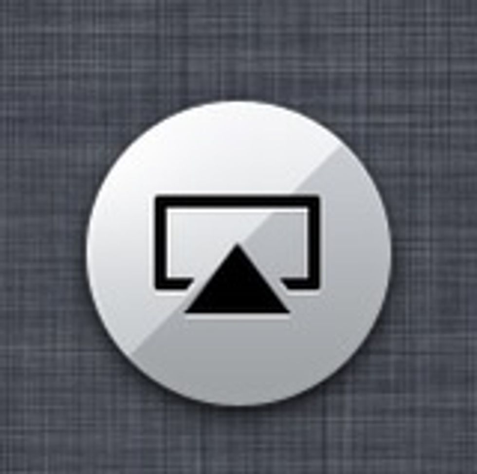 Click on the Airplay button like the one above.