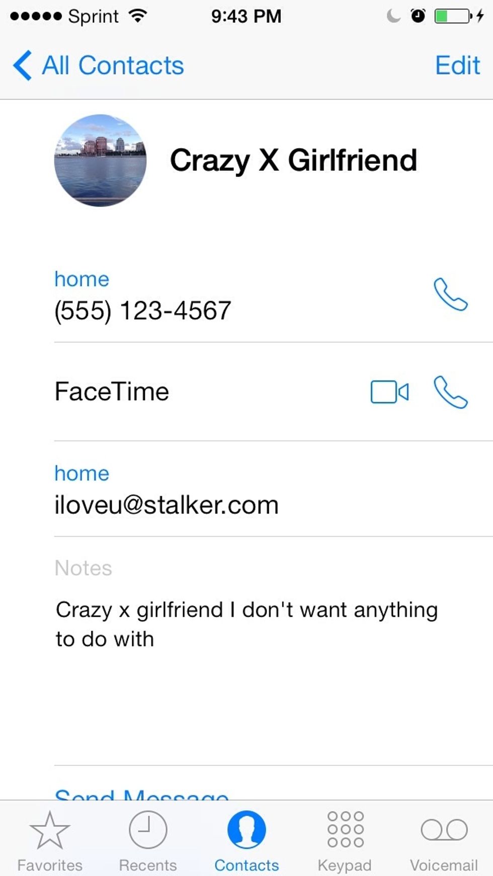 Click on the contact  and scroll down