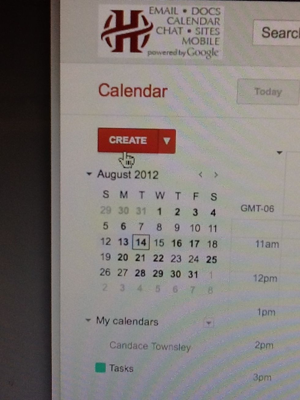 Click on the CREATE button. You are creating a reservation!!