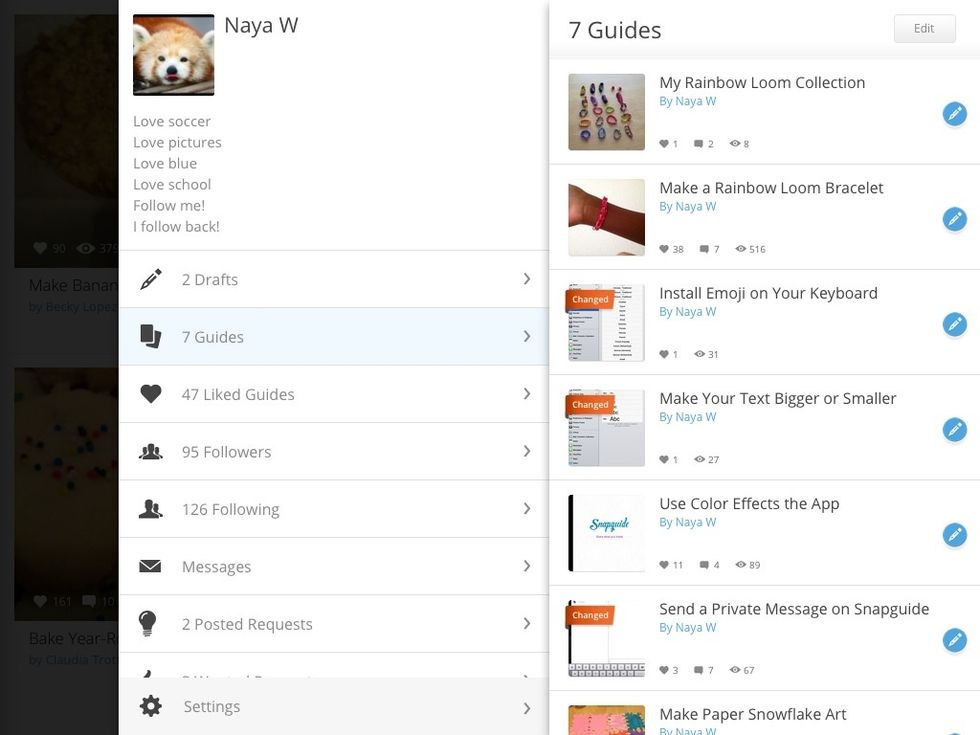 Click on the edit button in the top right hand corner.