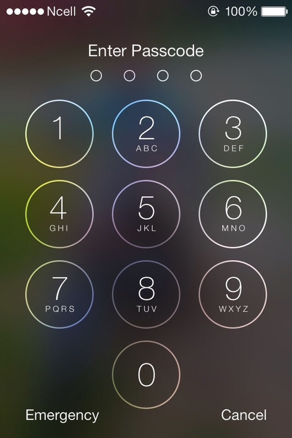 Click on the Emergency call button on Lock screen.