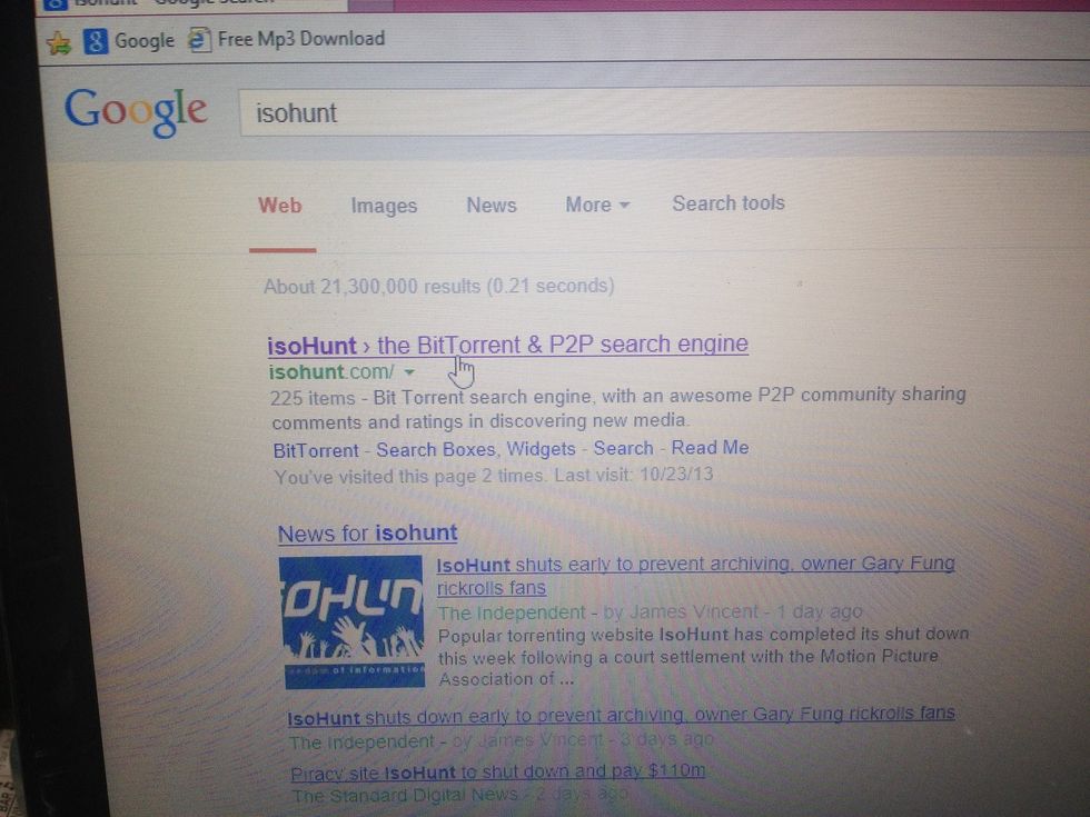 Click on the First Link