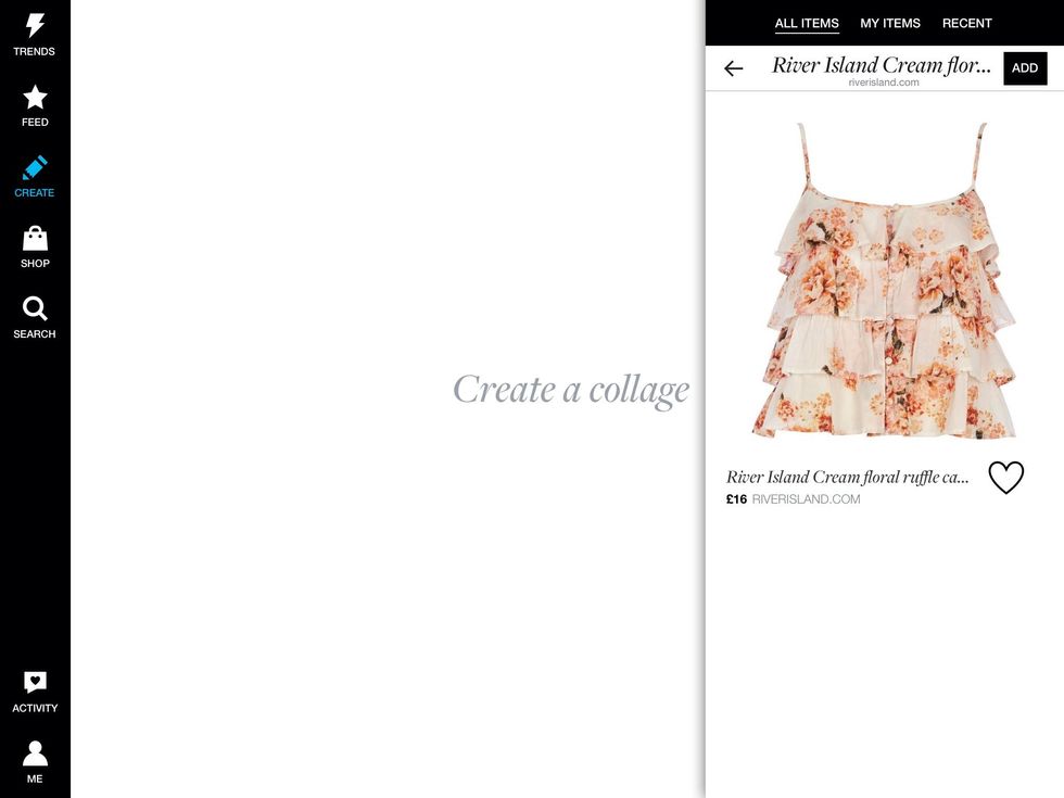 Click on the item then hit add