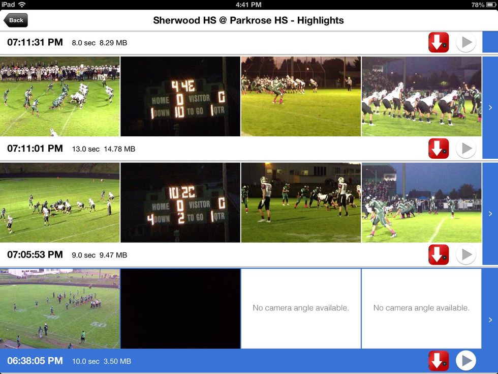 Click on the play you would like to watch.