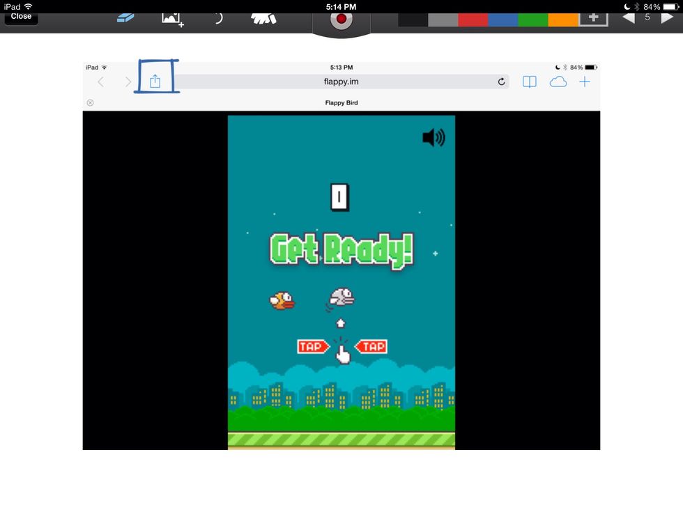 Click on the "sending" thing above