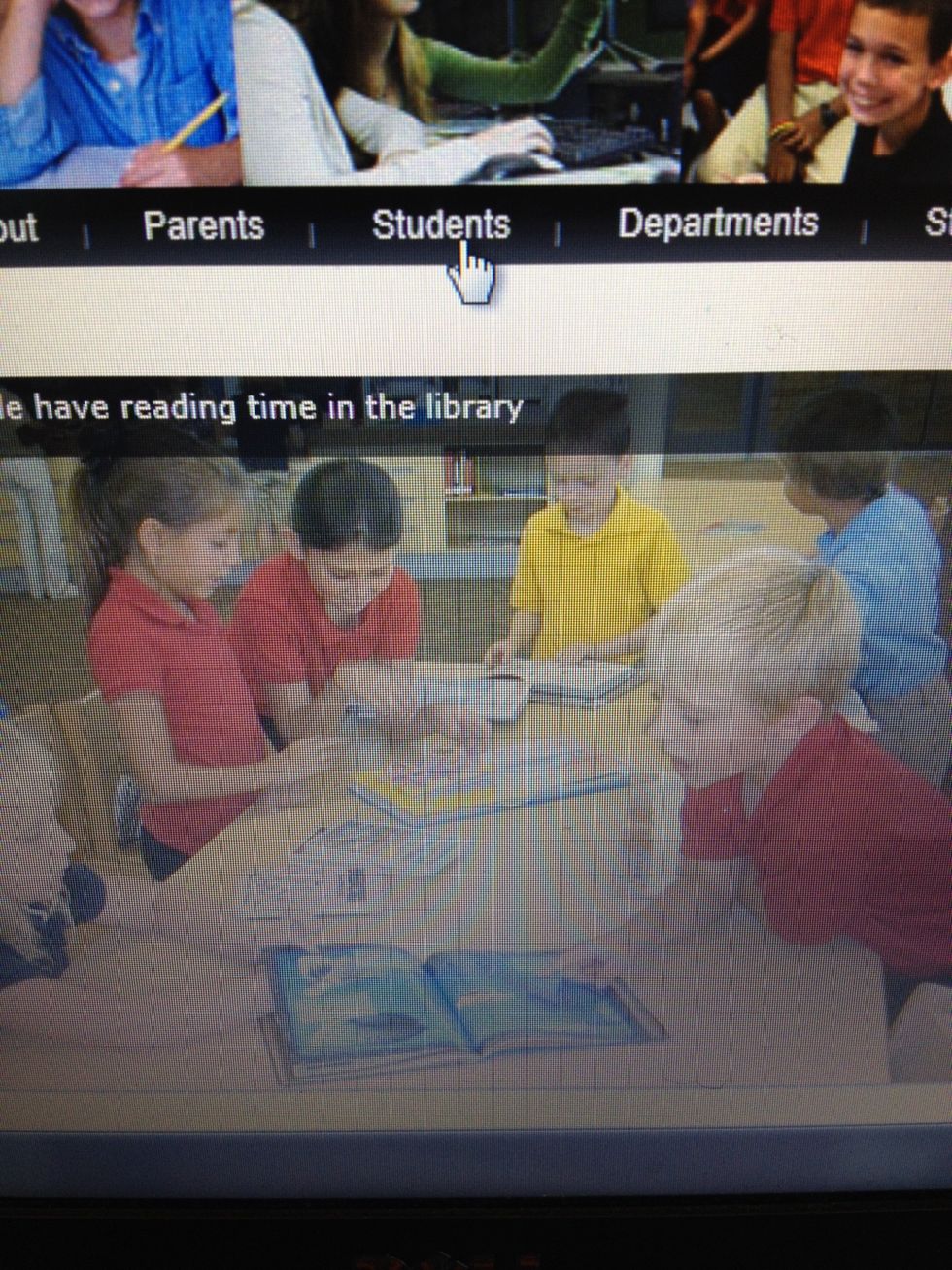 Click on the students tab.