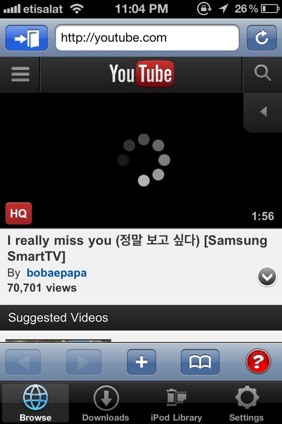 Click on the video you want to save on your iphone