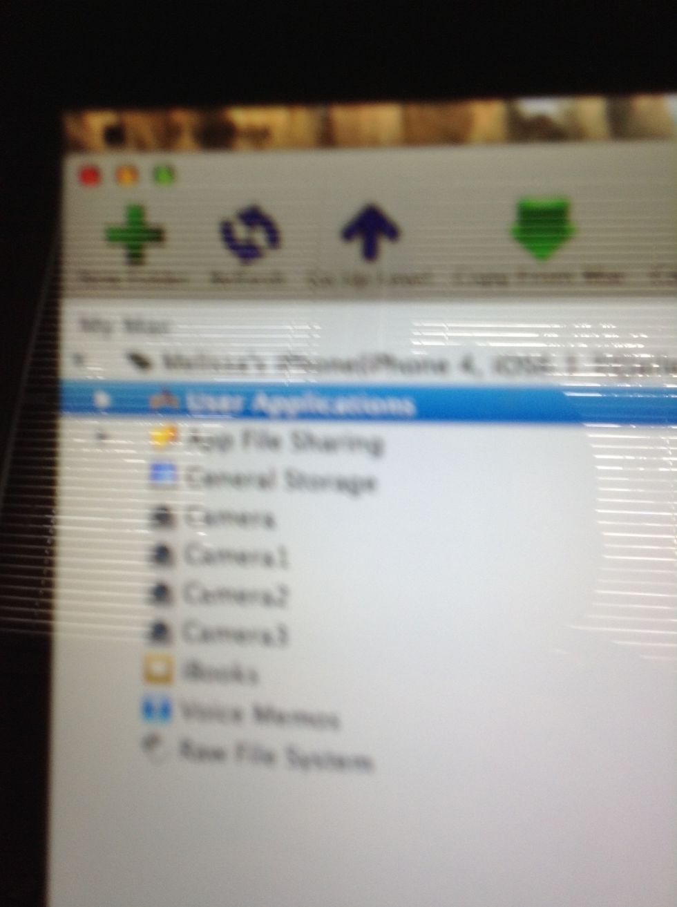 Click on user applications