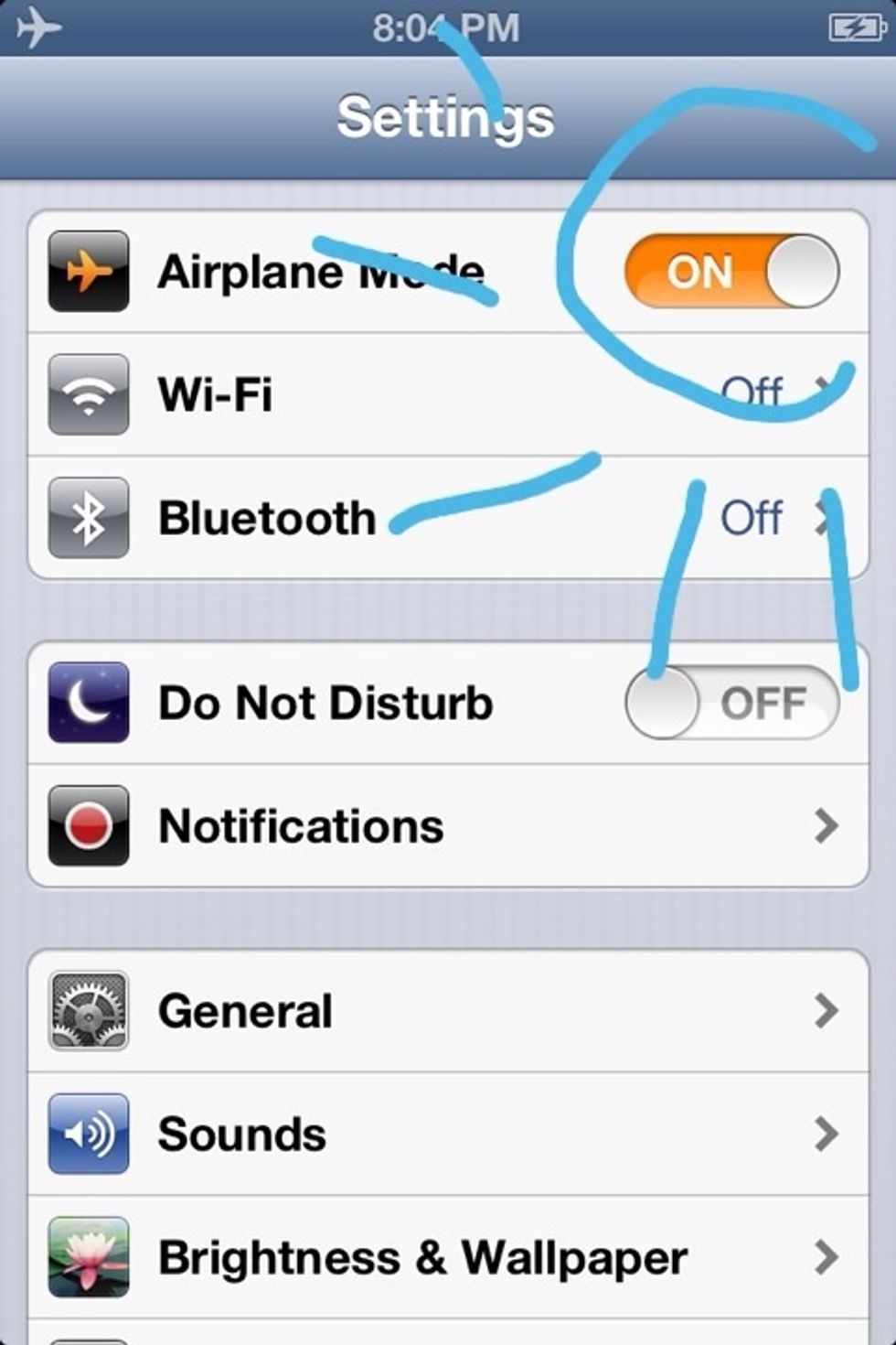 Click onto the little noch next to airplane mode and turn it on. This way, your I Pod/I Pad/I Phone won't be searching for a wifi signal all the time.