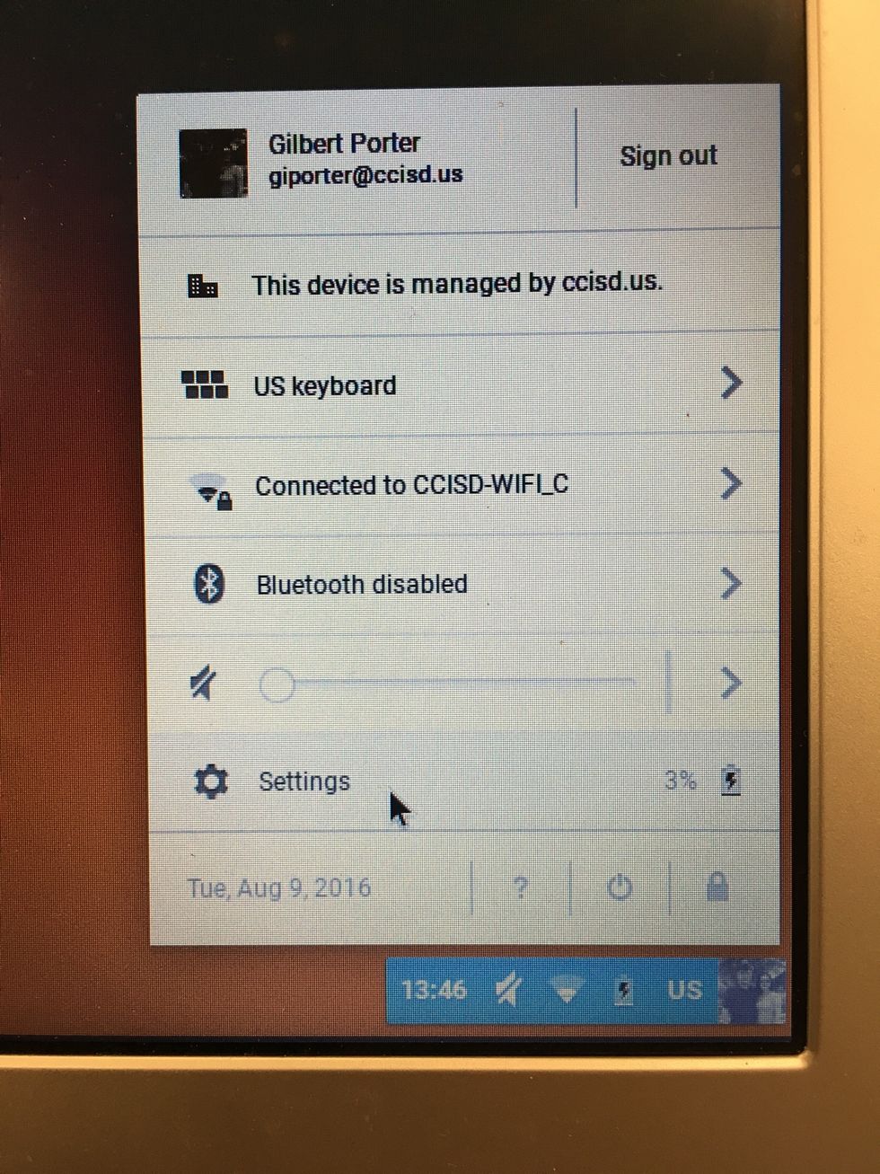 Click Settings.