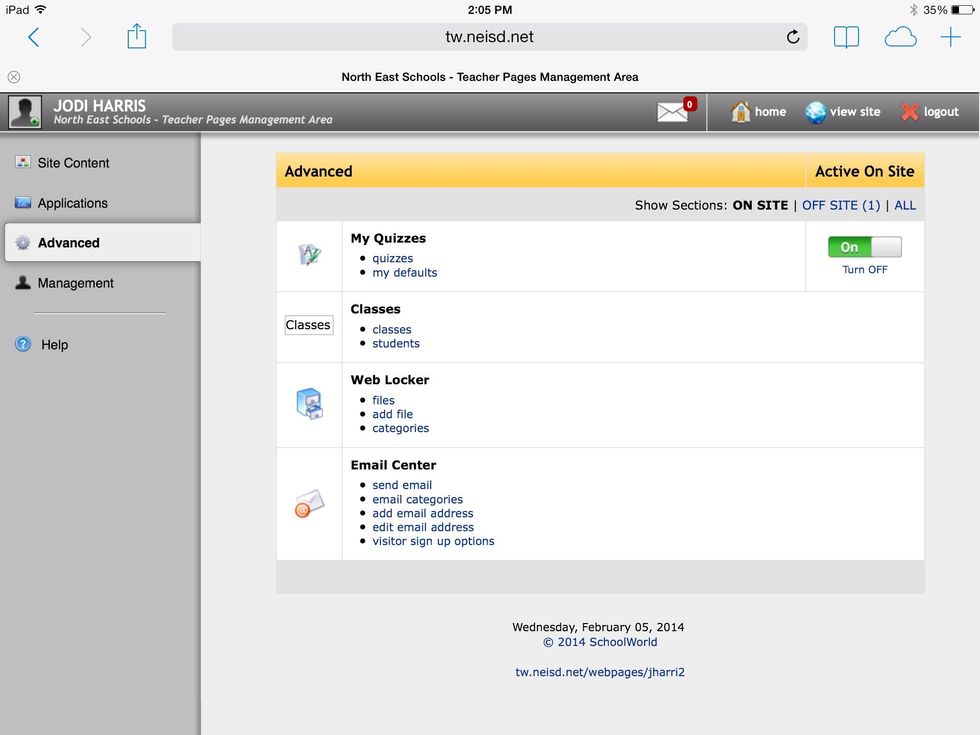 Click the advanced tab and make sure quizzes option is turned on.